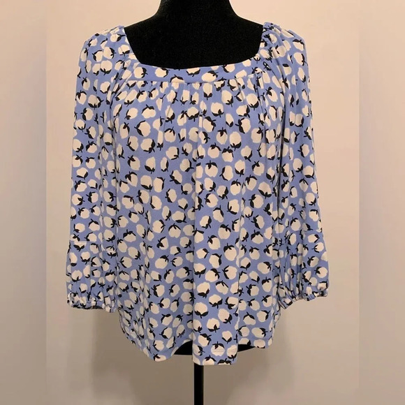 POPSUGAR NWOT‎ Knit Squareneck Peasant Top - Picture 3 of 8